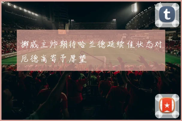 挪威主帅期待哈兰德延续佳状态对厄德高寄予厚望